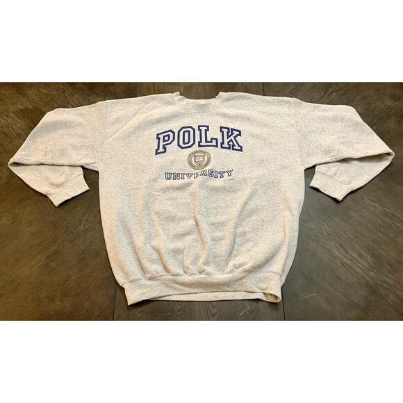 Vintage 2002 Polk University Sweatshirt Alma Mater Gildan Activewear Size XL - Picture 1 of 11